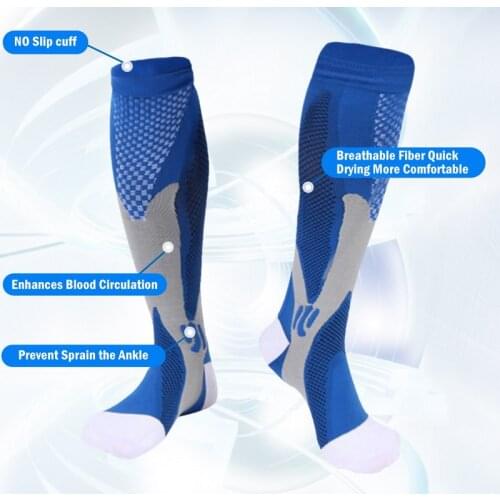 New Unisex Compression Socks Soccer Long Tube Thigh Golfs Outdoor Sports Nursing Stockings Varicose Veins Socks For Men Women