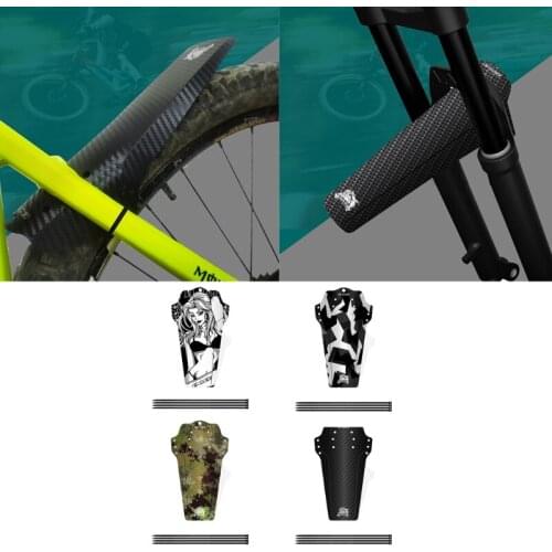 Carbon Fiber Mountain Bike Mudguard Cycling Bicycle Front Rear Mud Guards Universal Mud Remover for Saddle Sports Riding