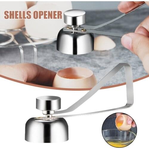 Egg Cracker Topper Eggshell Cutter Stainless Steel Egg Cracker Opener Remover Tool for Raw/Soft Hard Boiled Egg xqmg Egg Tools