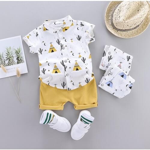 Baby Boys Clothes Set Cartoon T-shirt Tops Shorts Tee Tops Summer Boy girl Baby Outfits 2020