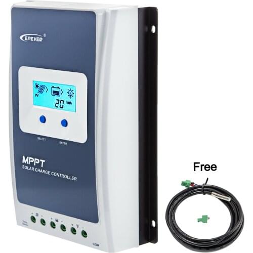 VEVOR 20A 30A 40A 50A 60A 80A 100A MPPT Solar Charge Controller W/ Remote Temperature Sensor WIFI/GPRS App PC Monitor LCD Screen