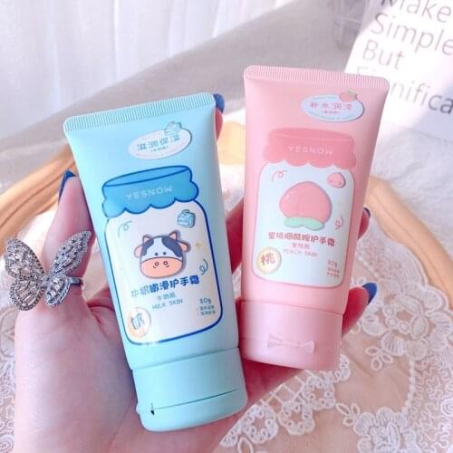 Peach Hand Cream Mini Cute Hand Lotions Milk Nourishing Anti-Aging Hand Feet Care Cream for Womem Whitening Moisturizing 80g
