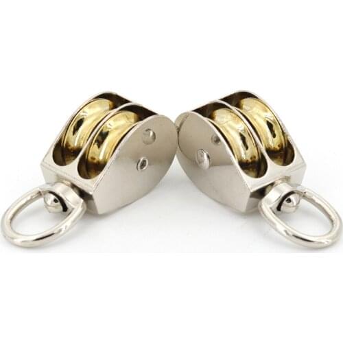 86mm metal pulley zinc alloy fixed pulley crown block and pulley pulley mini double pulley DIY