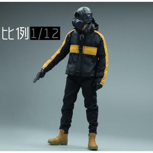 1/12 Scale Trendy Soldier Jacket Coat Hoodie Model for 6" Figure