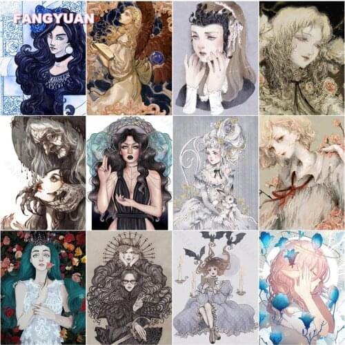 Diamond Painting Kit Big Eyes Little Girls Portrait Cross Stitch Kits Full Square Drill Diamond Embroidery Home Decor Handmade