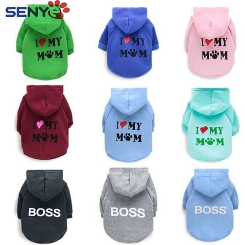 Pet dog clothing autumn and winter fleece print mummy pet sweater fashion new products on the market Teddy clothing