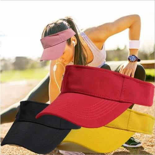 Motion Velcro Adjustable Beach Empty Top Hat Outdoor Solid Color Unisex Sun Protection Summer Visor Hat Women Peaked Cap