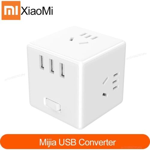 Original xiaomi Mijia Cube Converter USB Socket Converter Strip 3USB Socket PD Fast Charger Portable Plug-in Power Plug Outlet