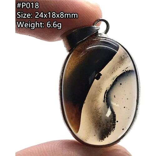 Natural Chalcedony Necklace Pendant Jewelry For Women Man Healing Love Luck Crystal Stone 24x18x8mm Beads Silver Gemstone AAAAA