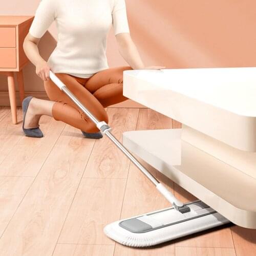 Flat Mop Large Dust Push Scalable Magic Household Cleaning Tools For Wash Floor Microfiber Hotel Hospital Factory Telescopic Rod