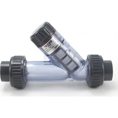 Y-Type Transparent UPVC Filter Visible Aquarium Water Pipe Filter Micro Irrigation System Pump Filter Home Water Supply 1Pcs