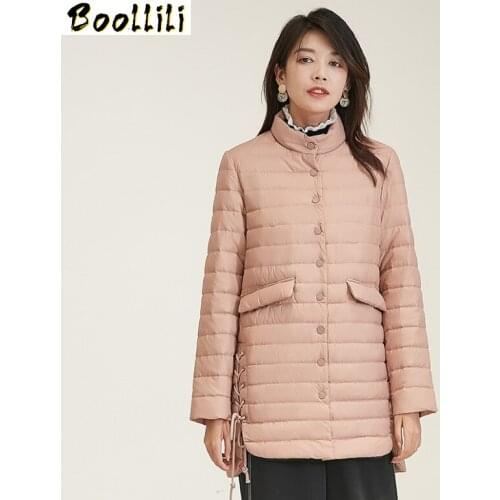 Boollili 2020 New 90% White Duck Down Coat Women Ultra Light Puffer Jacket Korean Warm Parka Women Down Jacket Abrigos