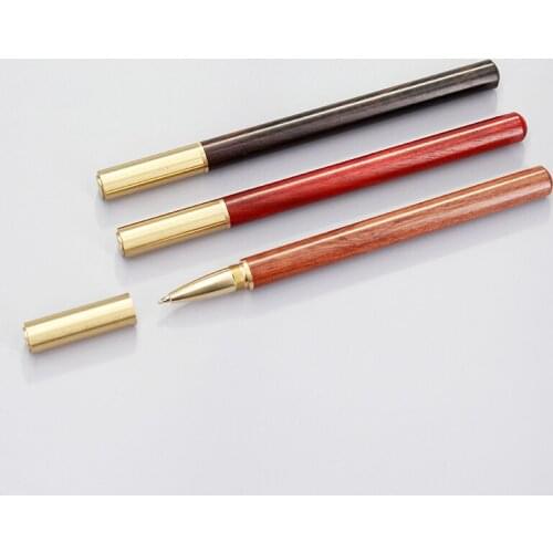 JNMZAUM brand solid wood Gel Pen student roller pens office business promotional gift set ballpoint pen high quanlity women pens
