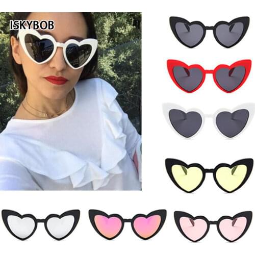 Heart Sunglasses Women brand designer Cat Eye Sun Glasses Retro Love Heart Shaped Glasses Ladies Shopping Sunglass UV400