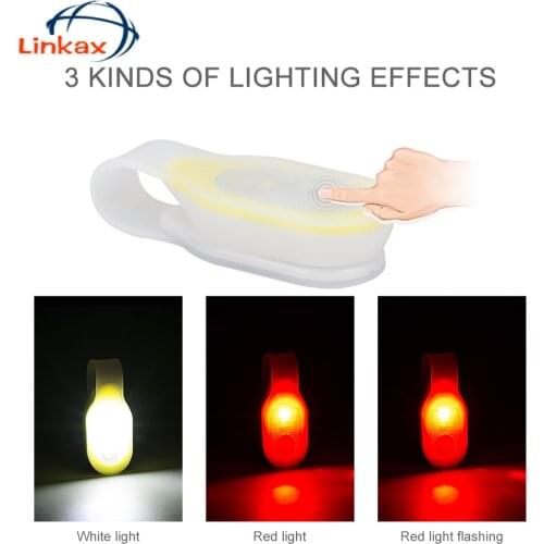 3 Modes Mini LED Silicone Clip Lamp Night Cycling Running Lights Bicycle Camping Lamp With Strong Magnetic Closure Lights