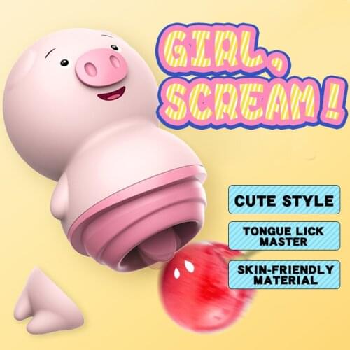 Bodypro Tongue Vibrators 7 Modes USB Power Vibrating Mini Pig G-spot Massage Oral Licking Clitoris Stimulator Sex Toys for Women