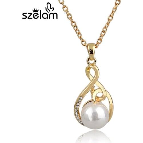 MELIHE Handmade Vintage Choker Necklace Gothic Gold/Silver Chain Necklace Austrian Crystal Simulated Pearl Necklace SNE140383