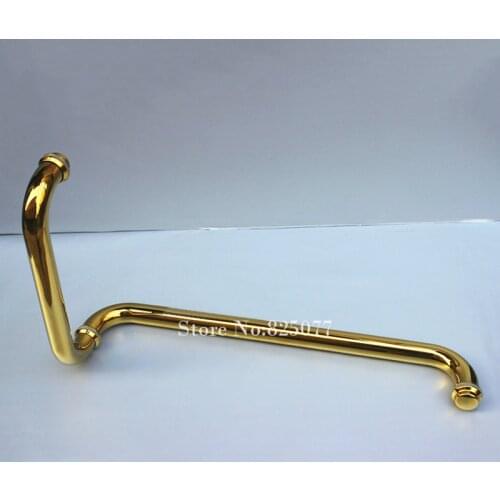 High Quality Gold/Rose Gold Stainless Steel Shower Door Pull / Push Handles TOWEL BAR, GLASS MOUNT Home Decoration