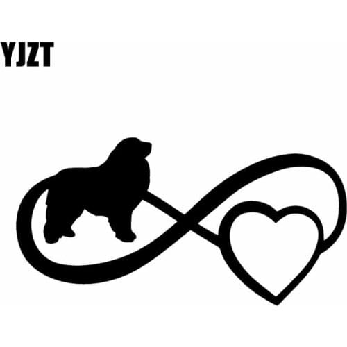 YJZT 16.9X8.6CM Dog Boxer Great Pyrenees Vinyl Decal Window Bumper Car Sticker Decor Black/Silver C24-1173