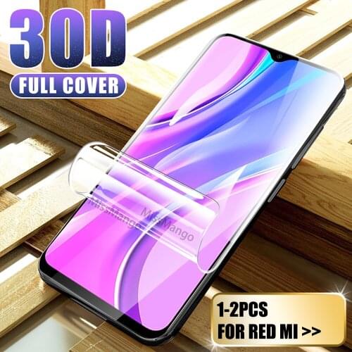 1-2 pcs Hydrogel Film For Redmi 9 Screen Protector For Redmi 9A Protective Soft Film For Redmi 9C Curved Full Cover Not Glass