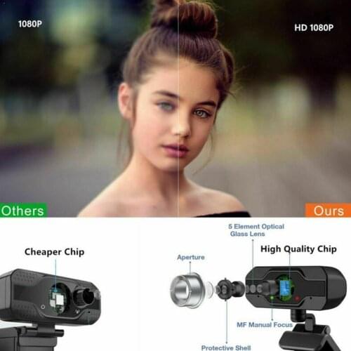 1080p Webcam 4K Web Camera with Microphone PC Camera HD Cam Web USB For Computer Full 60fps For PC Web Webcam Camera 1080p