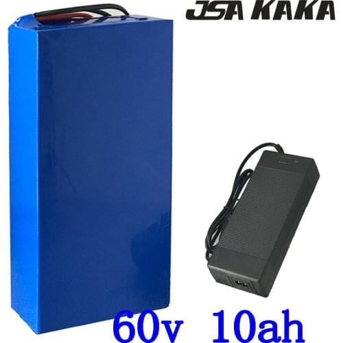60V Lithium battery 60V 10AH electric bike battery 60V 10AH 1000W 1500W Electric Scooter Battery use samsung cell +2A charger
