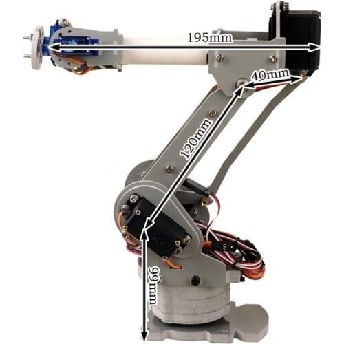 6DOF controlled 6-axis parallel-mechanism laser cut robot arm PalletPack industrial robot arm arduino