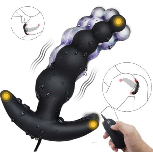 APHRODISIA 10 Frequency Vibrating Prostate Massager Anal Plug Dildo Vibrator Anal Beads Butt Plug Vibrators For Men