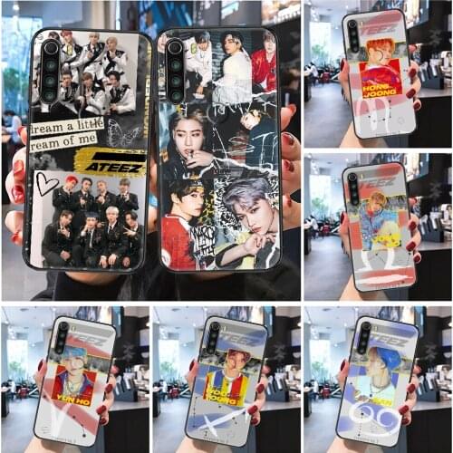 ATEEZ HongJoong SeongHWA ChoiSan Phone case For Xiaomi Redmi Note 7 7A 8 8T 9 9A 9S 10 K30 Pro Ultra Frosted black tpu coque