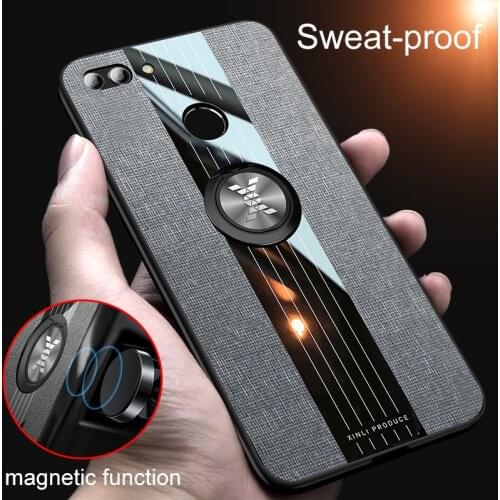 Magnet Ring Case For Huawei Y9S Y7 Y6 Pro Y9 Prime 2019 2018 Cloth Fabric Soft TPU Case Cover On For Huawei Y 9S 9 Prime 2019