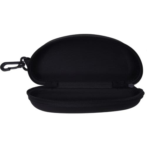 Black Glasses Eyeglasses Safety Zippered Hard Case Holder