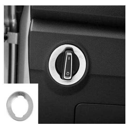 For Volkswagen vw T-Roc TROC 2018 2019 Stainless steel decorative ring for headlight switch knob