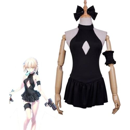 FGO Fate Grand Order Saber Cosplay Costume Arturia Pendragon Swimwear Sexy Bikini Halloween Carnival Bathing Suit Custom made