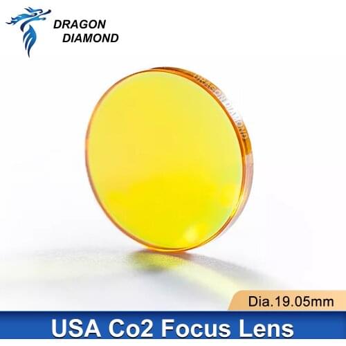 USA ZnSe Co2 Laser Lens Laser Engraver 19mm Dia 38.1 50.8 63.5 76.2 101.6 127 Focus Length For Laser Cutting Machine