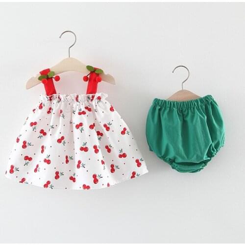 Summer newborn baby girl clothes outfit sling sets thin top shorts suit cloth for toddler girls 1 year baby birthday infant sets