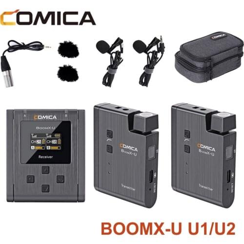 Comica BoomX-U U1 U2 Broadcasting Level Microphone Multi-Functional Mini UHF Wireless Distant Transmition Studio Mic
