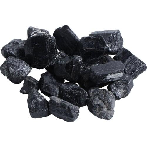 Natural Black Tourmaline Stone Rock Mineral Natural Stones and Minerals Natural Black Tourmaline Particles Rough Raw Granules