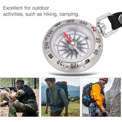 New Vintage Zinc Alloy Keychain Portable Mini Compass Keychain Outdoor Camping Hiking Survival Spare Parts Drop Shipping