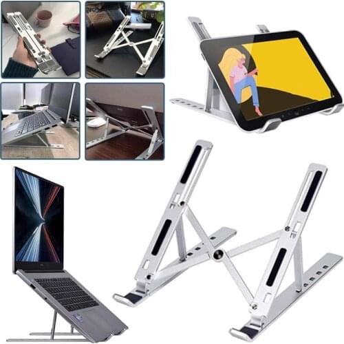 Laptop Stand Aluminium Notebook Stand Portable Adjustable Laptop Holder Foldable Tablet Stand Computer Support for MacBook Pro