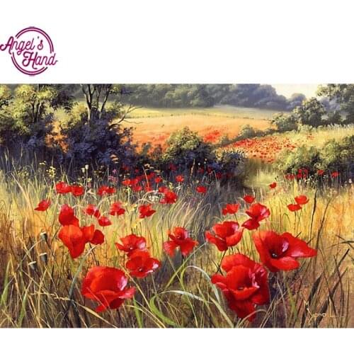 Full Diamond Embroidery Poppy flowers Rubiks Cube Diamond Painting Cross-Stitch Diy Diamond Painting Crafts For Wall Decor
