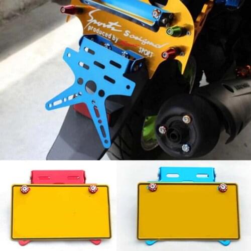 Adjustable Custom Motorcycle Motorbike Fender Eliminator License Plate Mount Holder Steel Bracket Dirt Bike Atv Sport Durable Wh