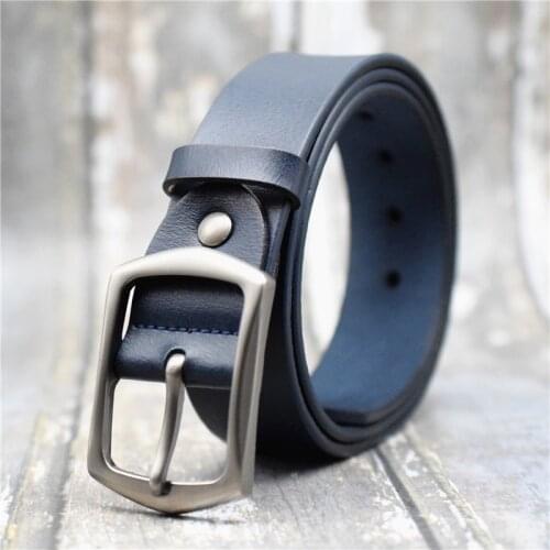 Mens Belts Black/red/green/blue/coffee Genuine Leather Strap Male Pin Buckle Waist Belt for Men Brand Designer Belt for Jeans