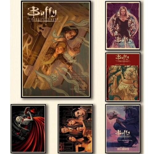 WTQ Retro Poster Buffy The Vampire Slayer Wall Decor Canvas Painting Wall Art Picture for Living Room Decoration Home Deco