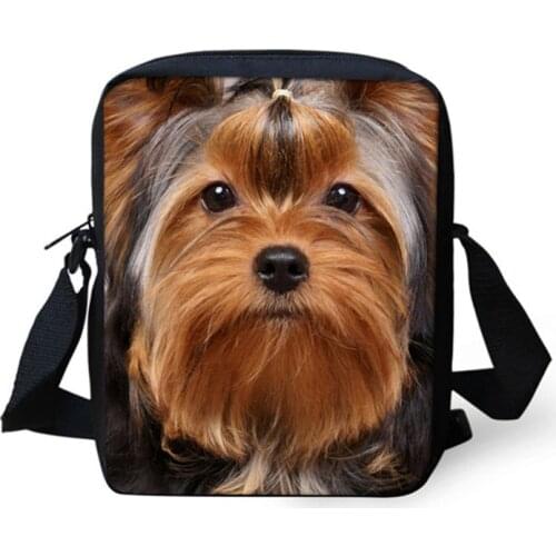 Cute Yorkshire Terrier Printing Womens Mini Crossbody Bags Casual Female Girls Small Messenger Bags School Bag