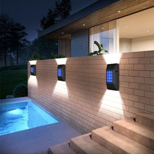 Outdoor Solar Led Lamps Garden Street Lighting Waterproof Wall Lamp Light Up And Down Garden Decor Wall Lamp Home Stair Lamps