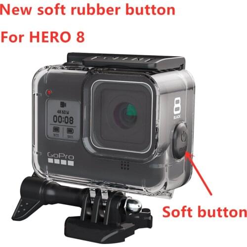 60m Underwater Waterproof Case for GoPro Hero 8 Protective Shell Cover Housing Black Camera Lens 60M Diving Swimming Accessories