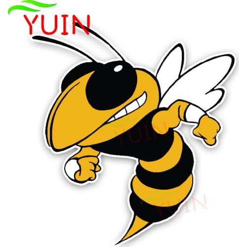 Lovely Cartoon Hornets Colored PVC Car Sticker Bumper Window Graphic Decoration Auto Accessories Waterproof Decal 15*14cm