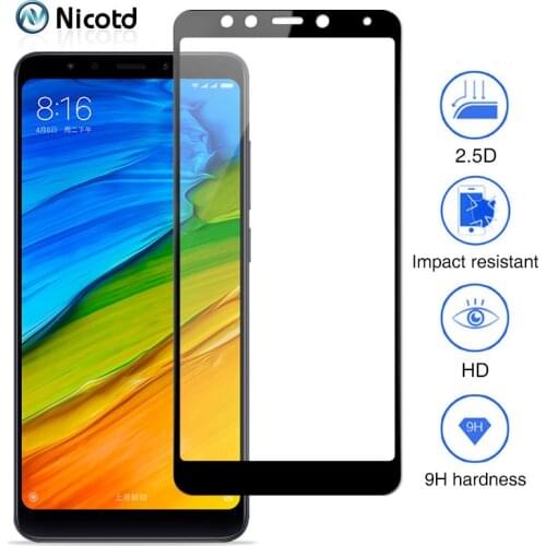 Nicotd For Xiaomi redmi 5 plus glass redmi5 5 screen protector full coverage protect film For xiomi redmi 5 glass tempered cover