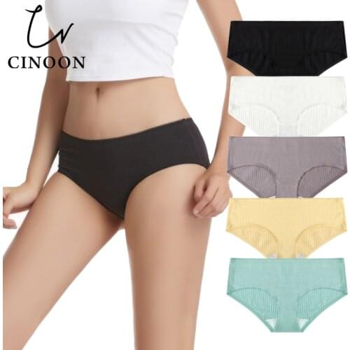 CINOON WomenS Panties Seamless Sexy Lingerie Pants Comfortable Solid Underwear Women Cotton Briefs Intimates XS-XL