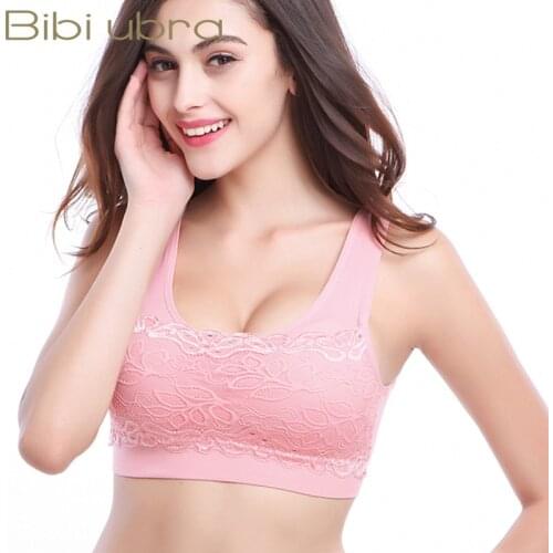 Women Bodybuilding Fitness Yoga Sports Bra Seamless Tank Workout Racerback Stretch Push Up Padded Crop Breathable Lace Tops